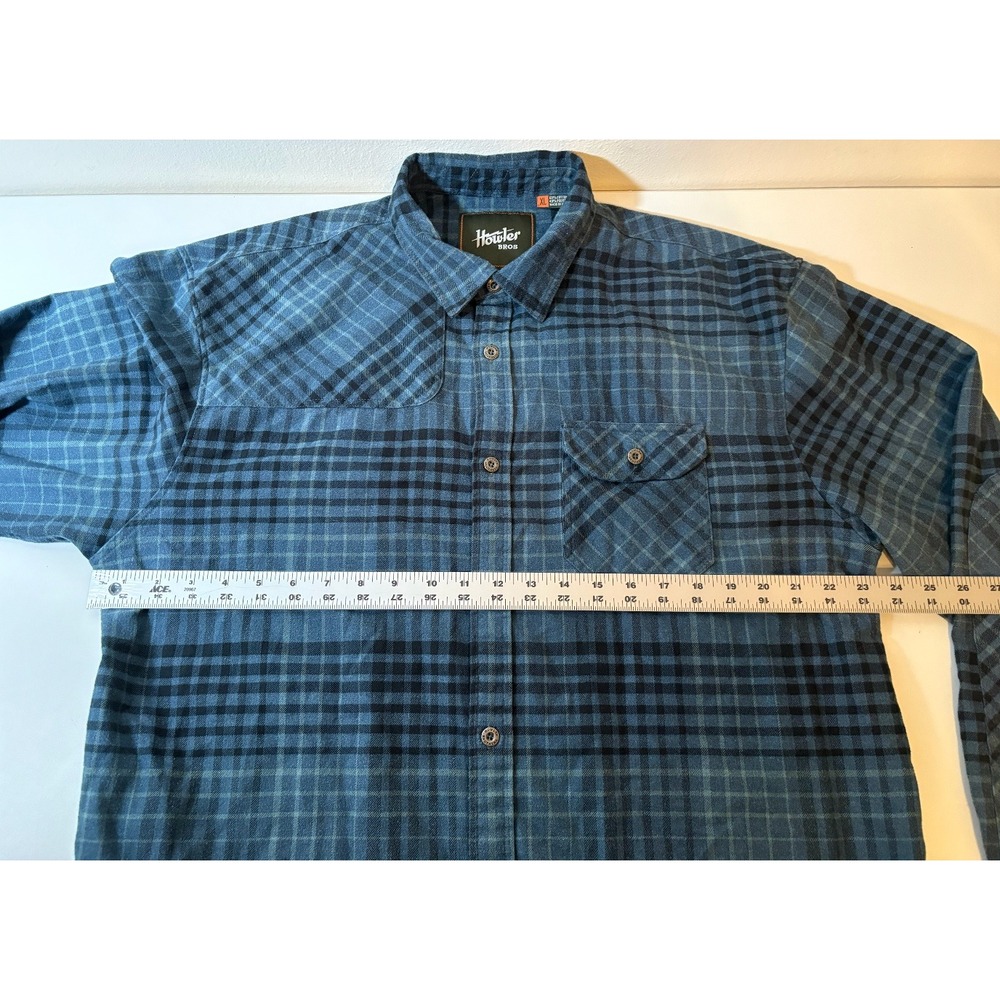 Howler Bros. Men's Flannel Blue Shooting Shirt | XL - Picture 4 of 5